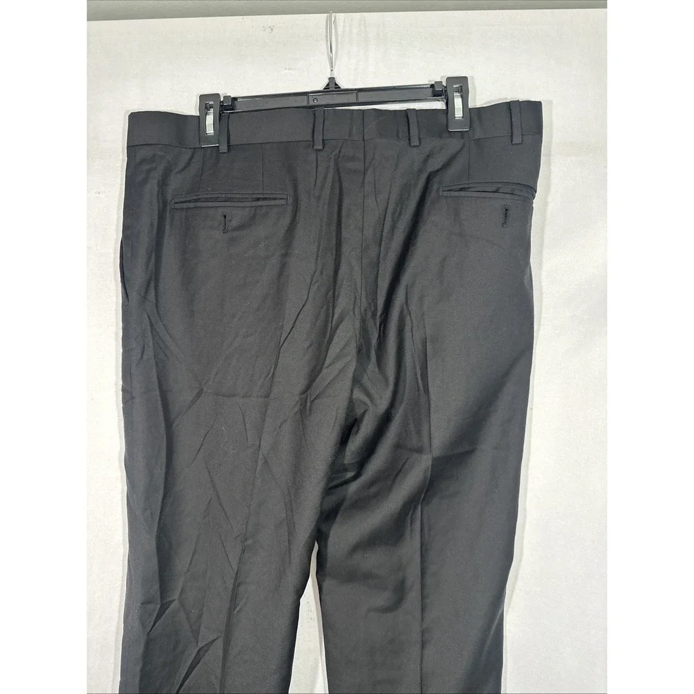 NEW $475 Emporio Armani‎ [ 52 US ] Wool Trouser Pants Black U1901